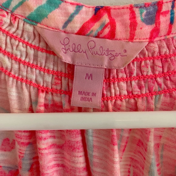 Lilly Pulitzer, Pink Dress, 60% Cotton, 40% Modal - Picture 3 of 7